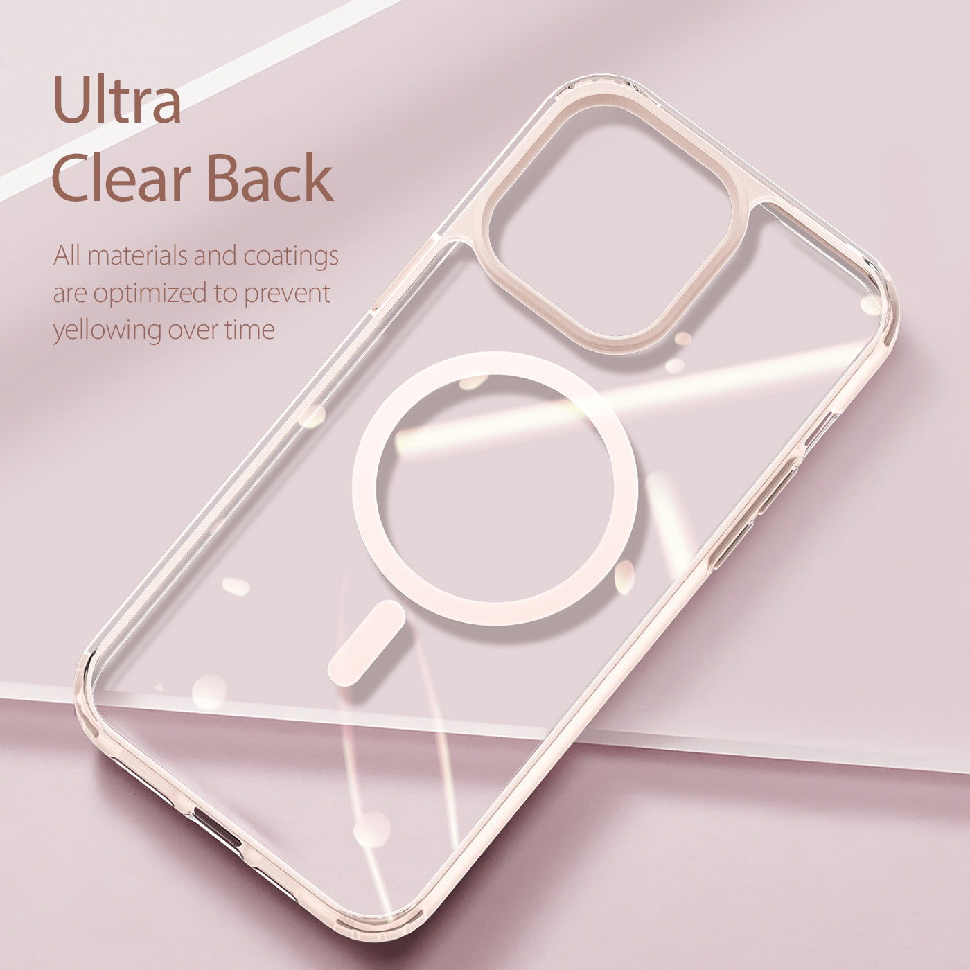 iPhone 14 MagSafe Clear Case (Pink)