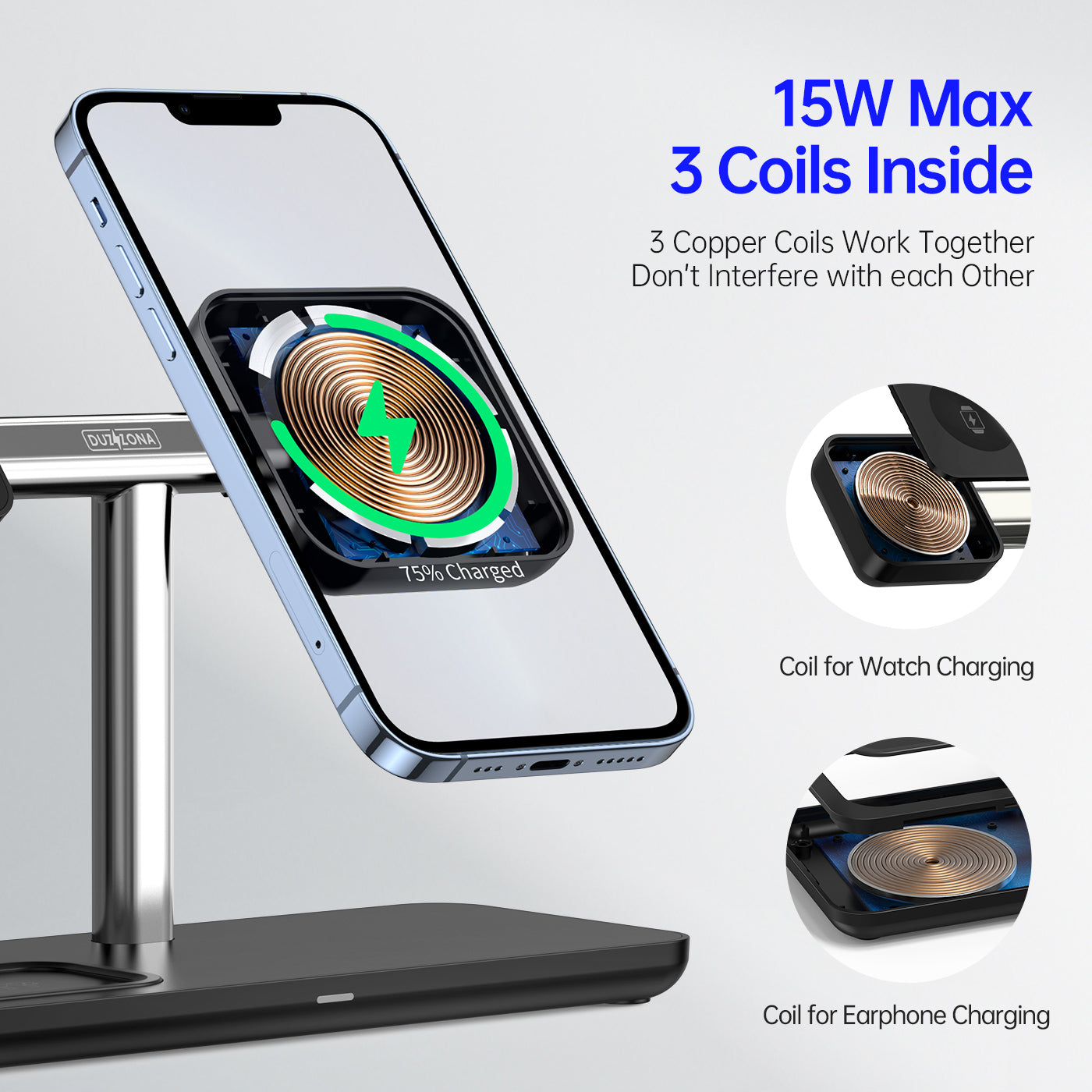 Wireless Charging Dock for iPhone + Apple Watch + AirPods